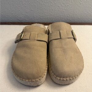 Haute Hippie Tan Suede Slip-On Clogs